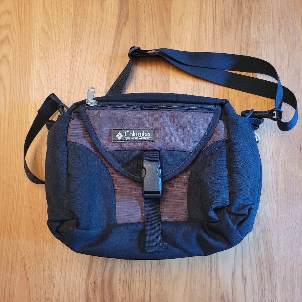 Columbia Black and Brown Messenger Hiking Bag